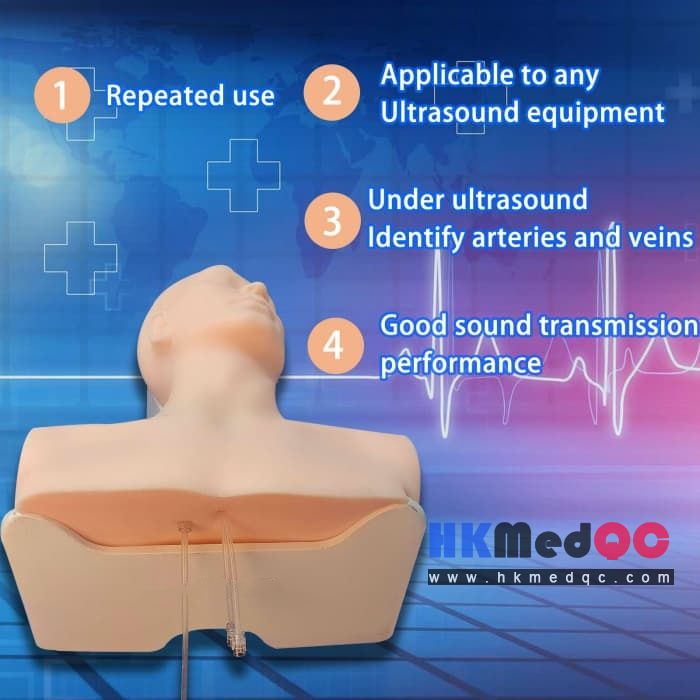 Center Intravenous Cannulation simulation ,Ultrasound Head-neck Puncture Model