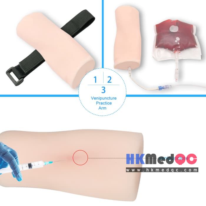 Skin Tone Silicone IV Injection Practice Kit for Medical Students