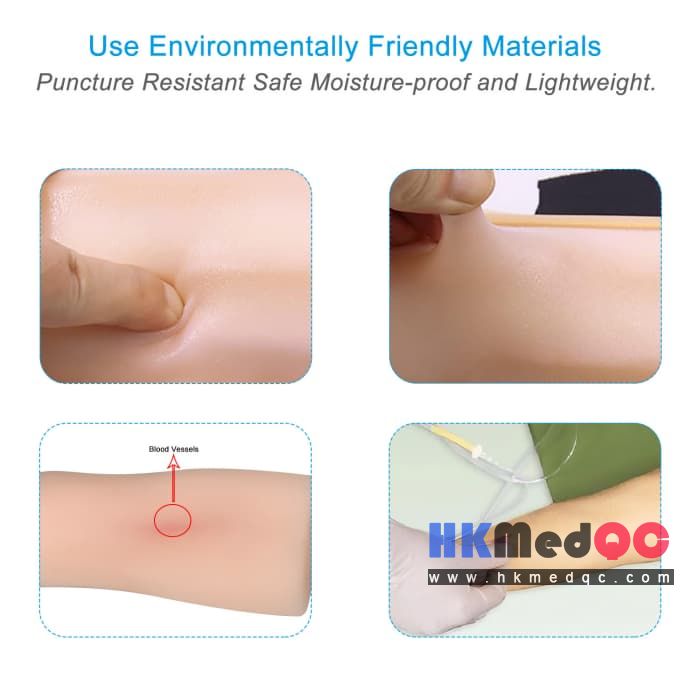 Skin Tone Silicone IV Injection Practice Kit for Medical Students