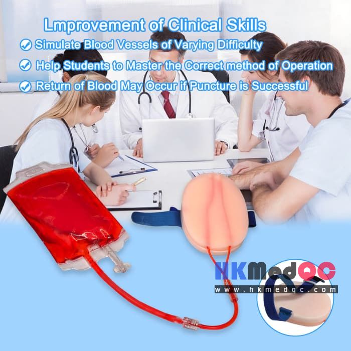 Advanced Wearable IV Practice Arm Kit,Blood Collection Training Model